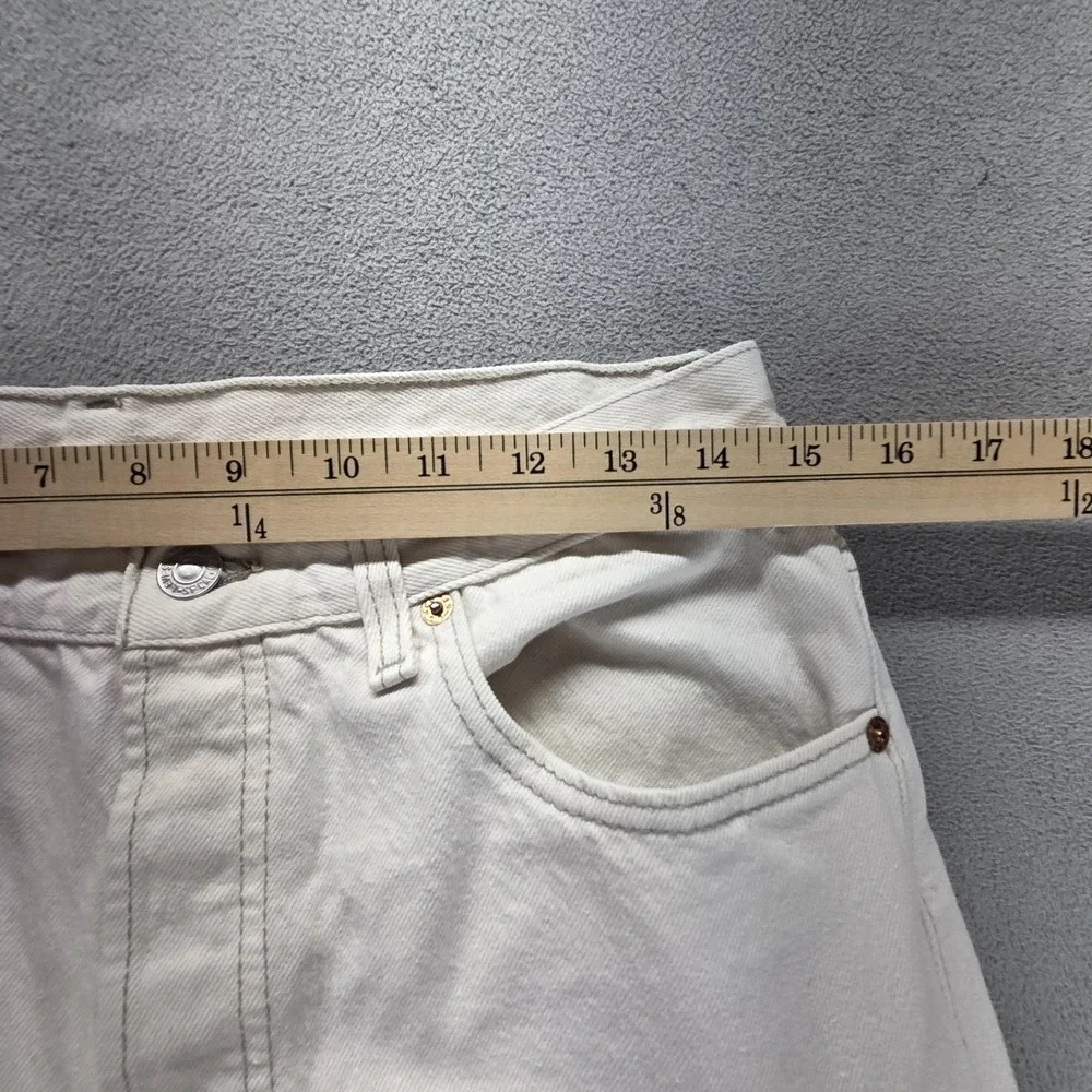 Vintage Levis 501 Jeans Mens White Straight Button Fly USA 90s Fits 28x30
